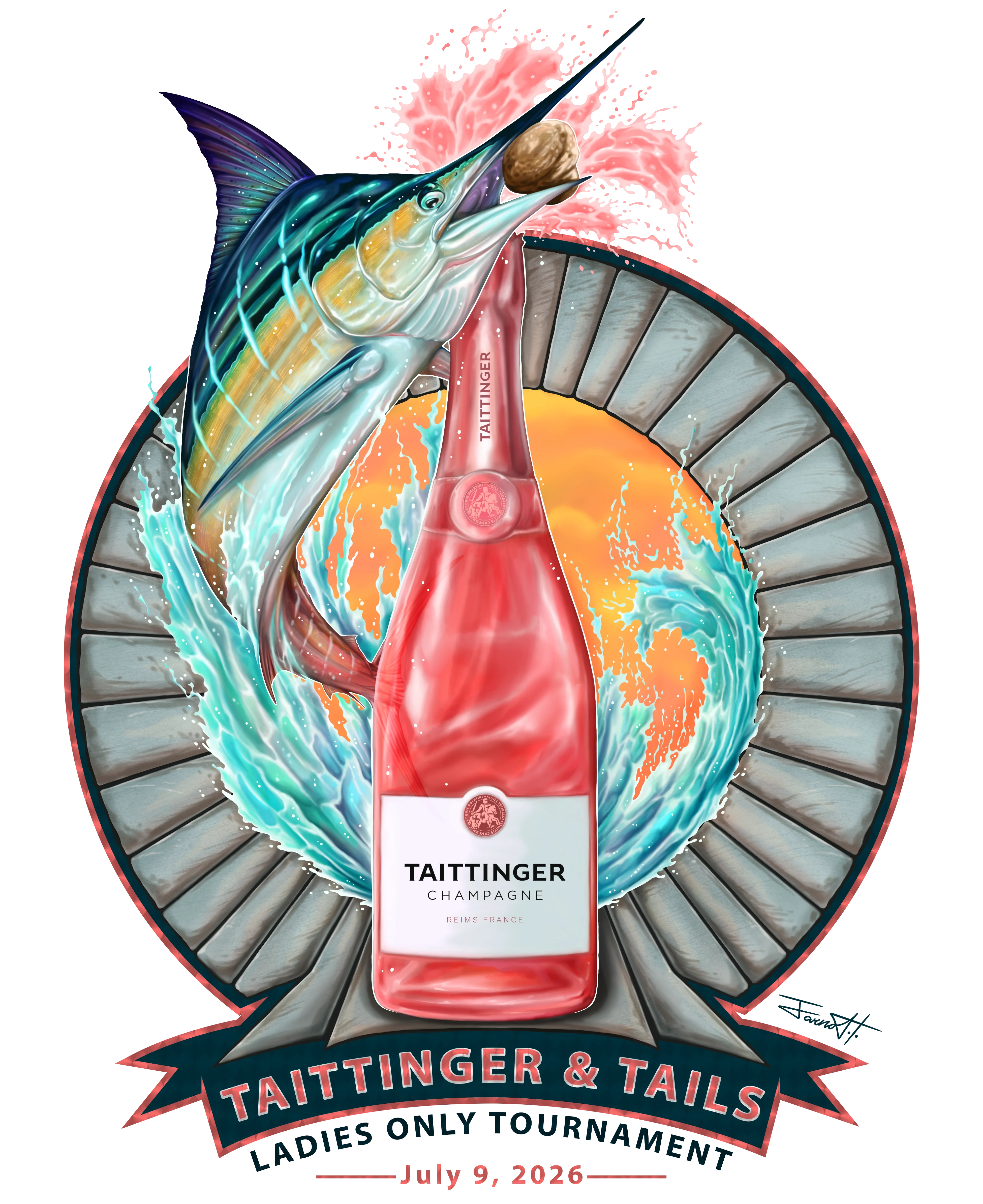 2026 Taittinger & Tails Ladies Only Tournament Logo